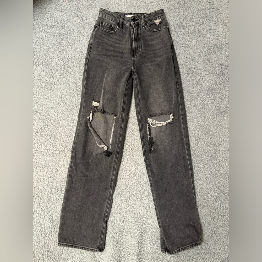 PacSun Washed Black Ripped 90’s Boyfriend Jeans